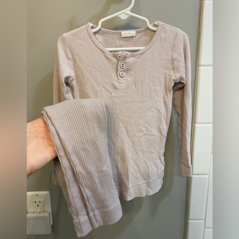 Jamie Kay Ribbed Henley Top and Pants Set / Size 4 / VGUC